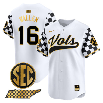 Tennessee Volunteers Checkerboard 2024 Vapor Premier Limited Baseball Jersey - All Stitched