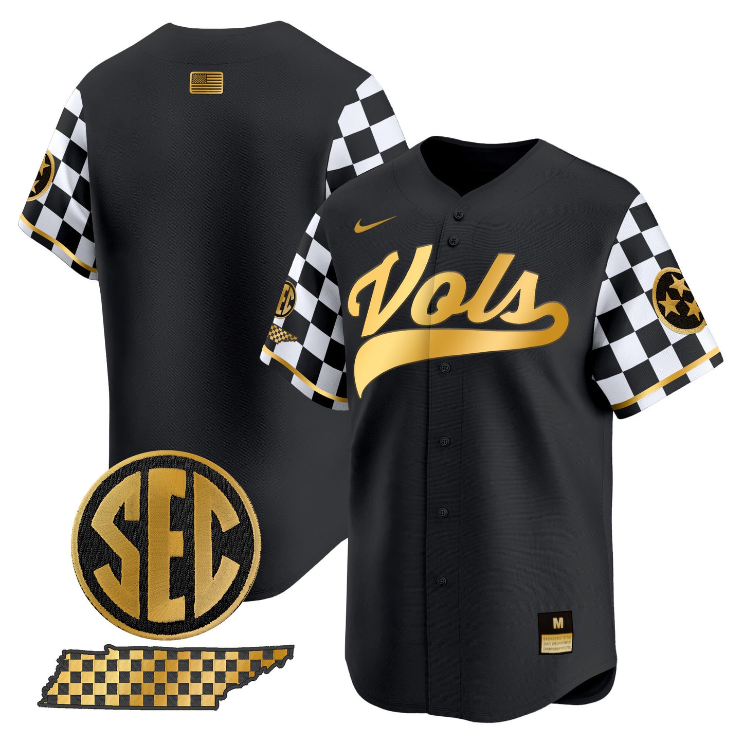 Tennessee Volunteers Checkerboard 2024 Vapor Premier Limited Baseball Jersey - All Stitched