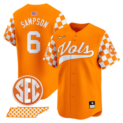 Tennessee Volunteers Checkerboard 2024 Vapor Premier Limited Baseball Jersey - All Stitched