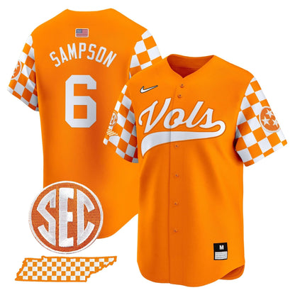 Tennessee Volunteers Checkerboard 2024 Vapor Premier Limited Baseball Jersey - All Stitched