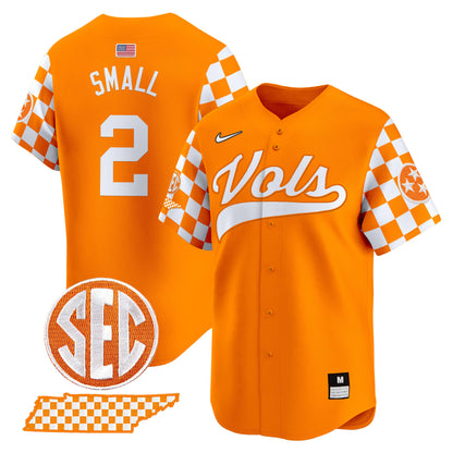 Tennessee Volunteers Checkerboard 2024 Vapor Premier Limited Baseball Jersey - All Stitched