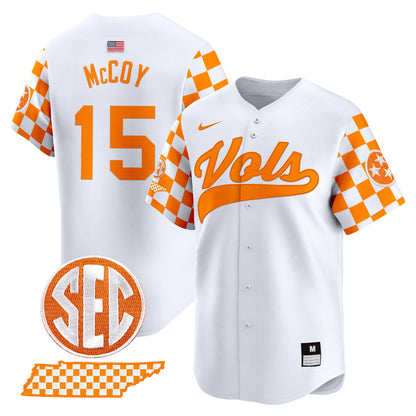 Tennessee Volunteers Checkerboard 2024 Vapor Premier Limited Baseball Jersey - All Stitched