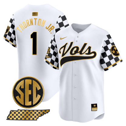 Tennessee Volunteers Checkerboard 2024 Vapor Premier Limited Baseball Jersey - All Stitched