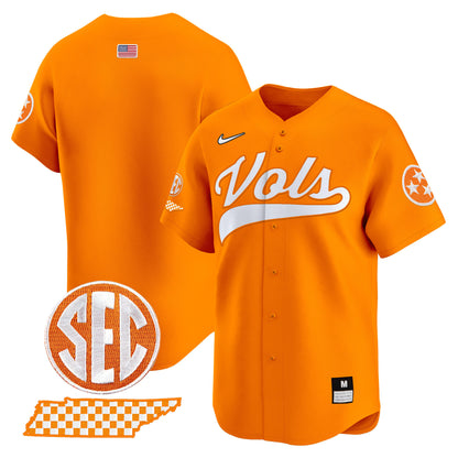 Tennessee Volunteers 2024 Vapor Premier Limited Baseball Jersey - All Stitched