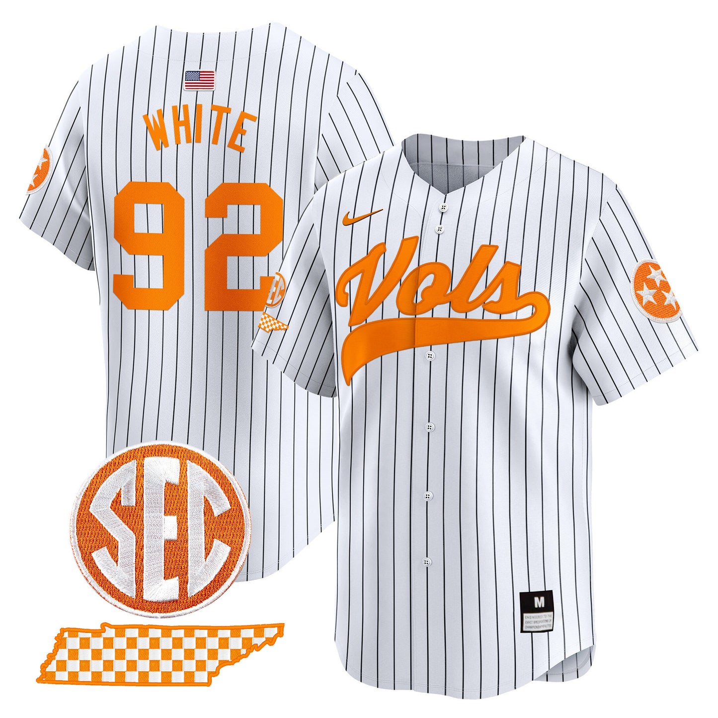 Tennessee Volunteers 2024 Vapor Premier Limited Baseball Jersey - All Stitched