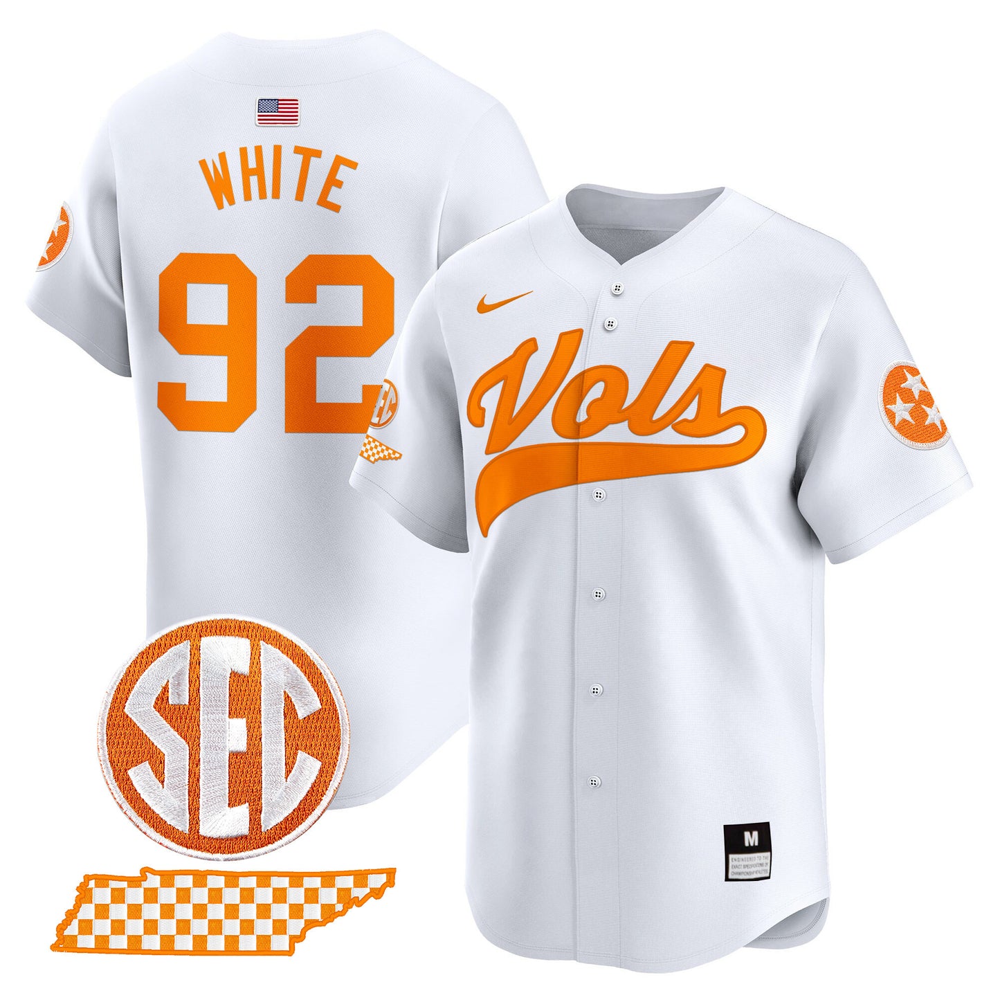 Tennessee Volunteers 2024 Vapor Premier Limited Baseball Jersey - All Stitched