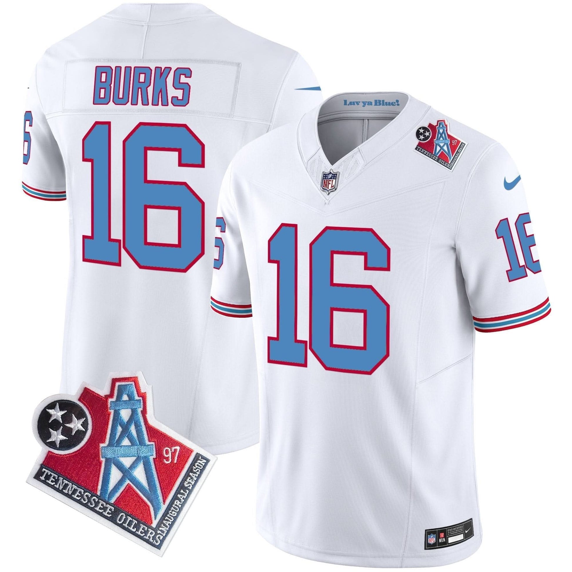 Men's Titans 1997 Throwback Vapor Limited Jersey - All Stitched