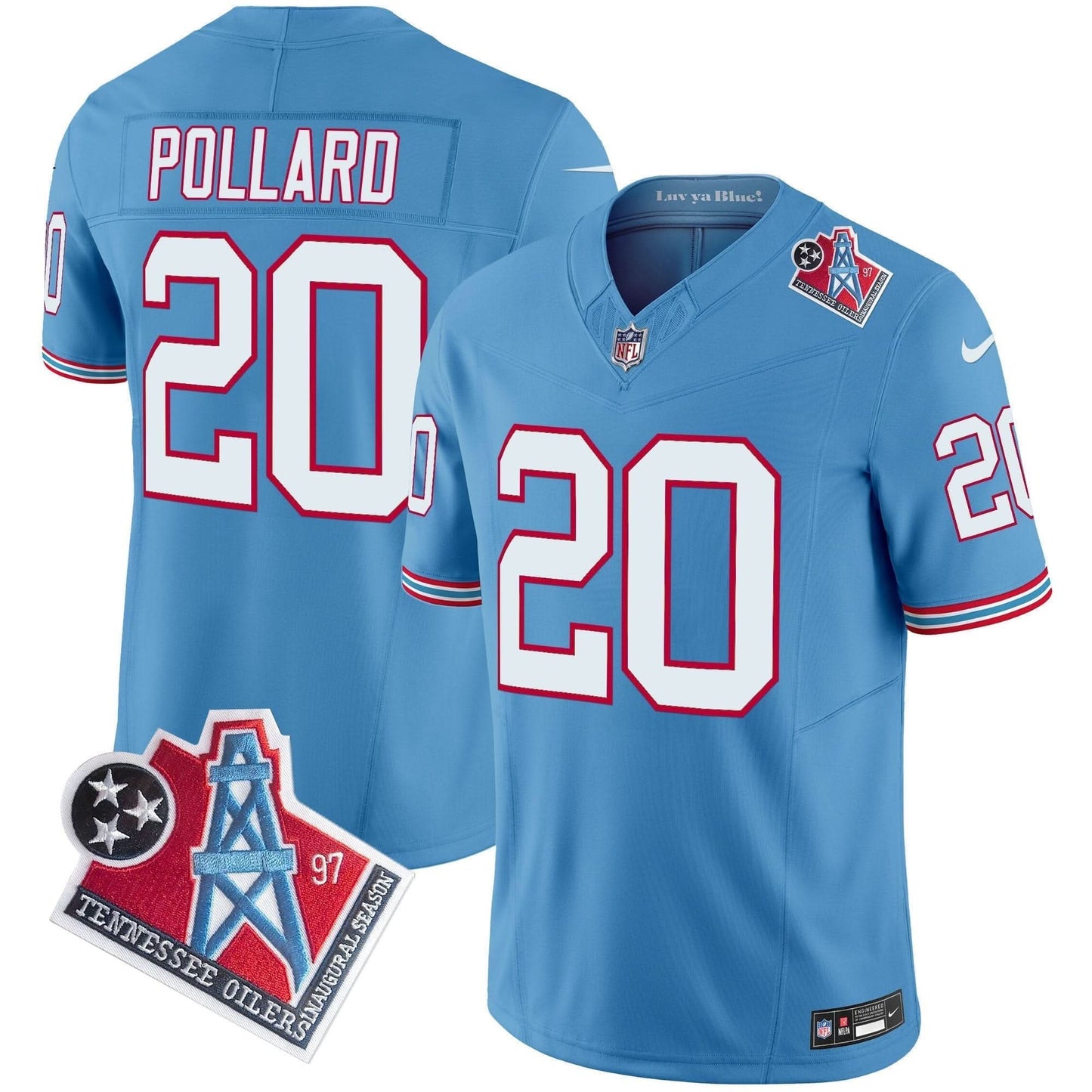 Men's Titans 1997 Throwback Vapor Limited Jersey - All Stitched