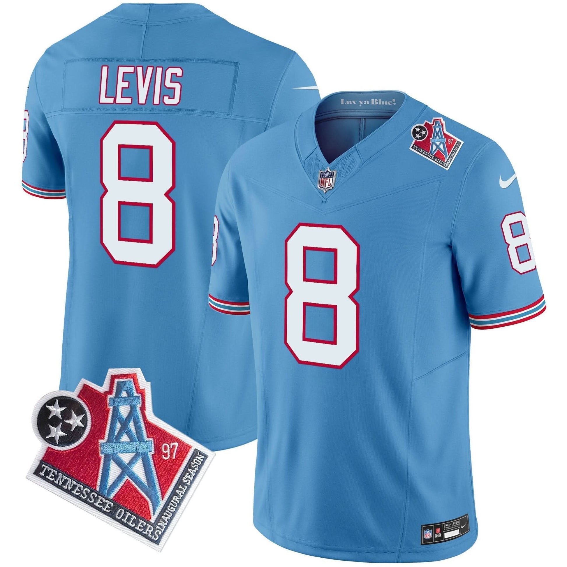 Men's Titans 1997 Throwback Vapor Limited Jersey - All Stitched