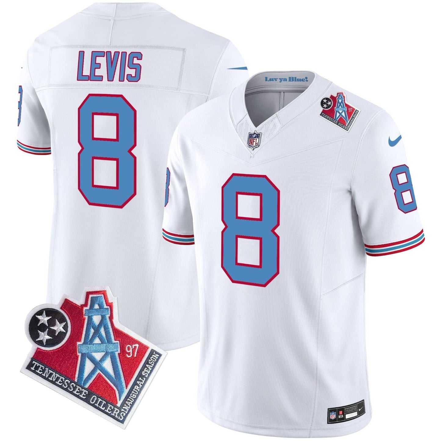Men's Titans 1997 Throwback Vapor Limited Jersey - All Stitched
