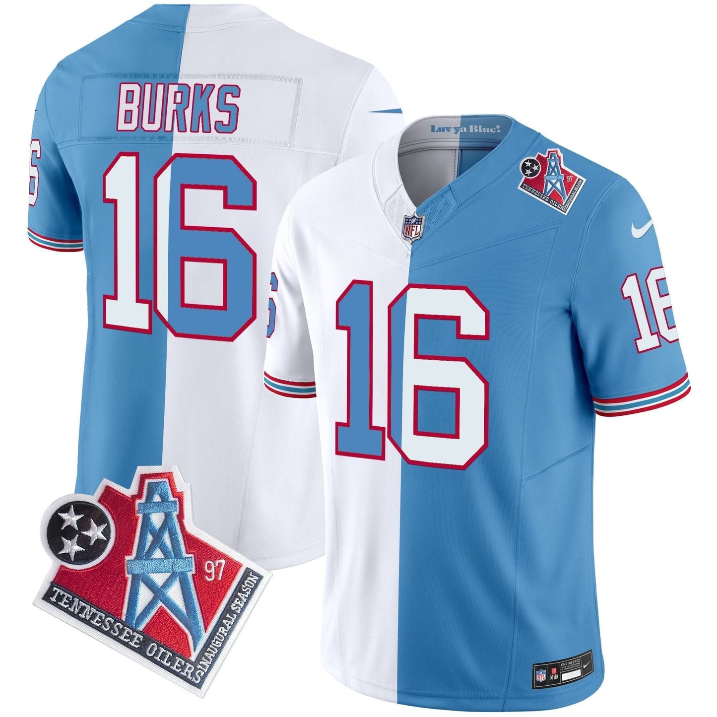 Men's Titans 1997 Throwback Vapor Limited Jersey - All Stitched