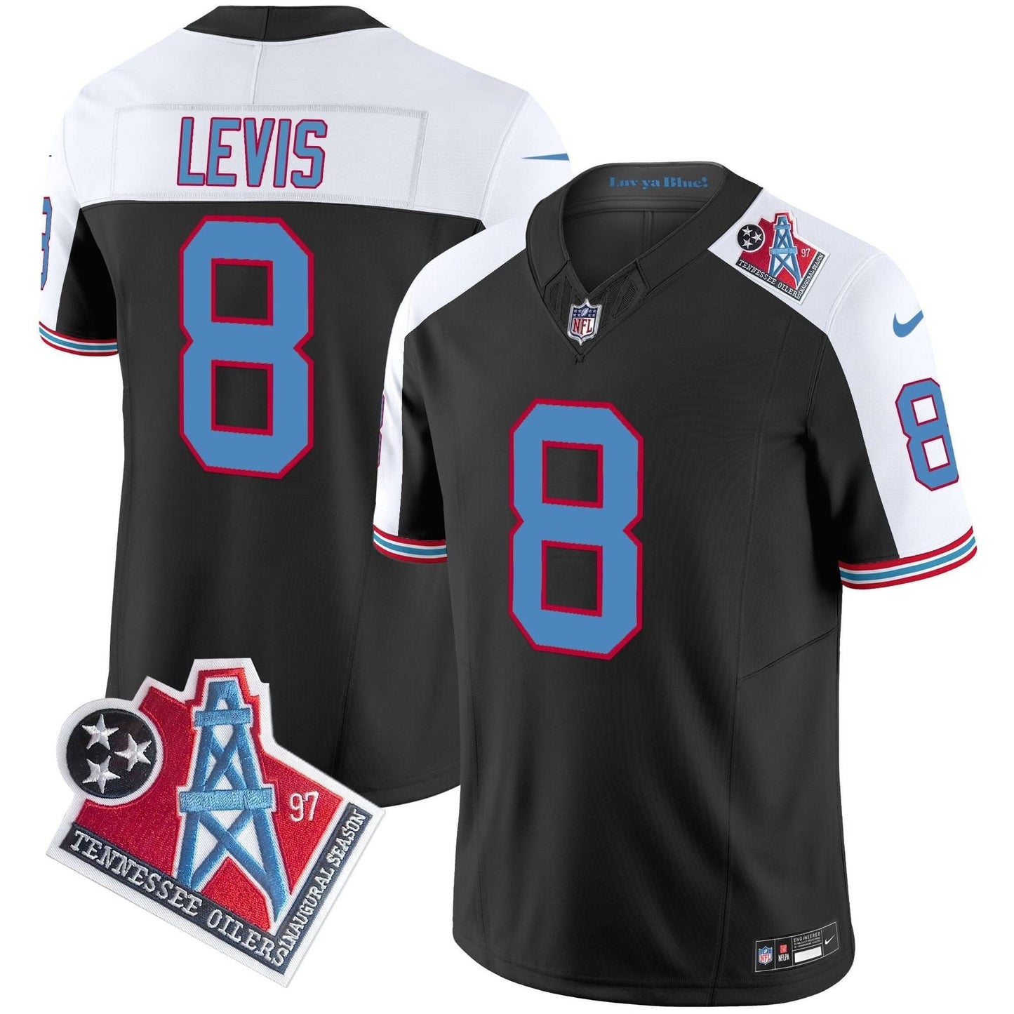 Men's Titans 1997 Throwback Vapor Limited Jersey - All Stitched