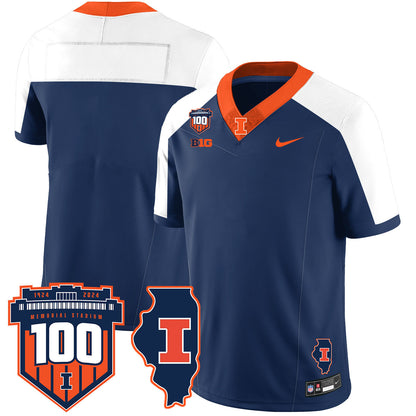 Illinois Football Vapor Jersey - All Stitched