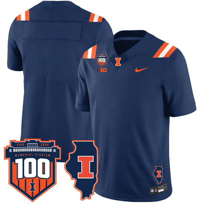 Illinois Football Vapor Jersey - All Stitched