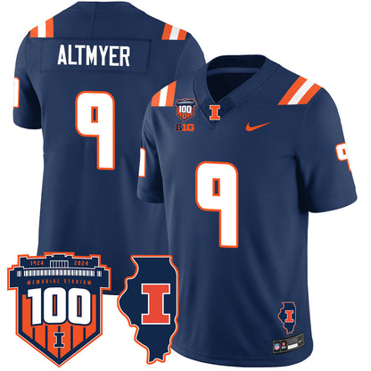 Illinois Football Vapor Jersey - All Stitched