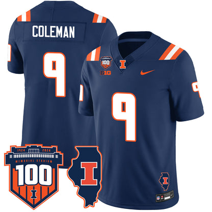 Illinois Football Vapor Jersey - All Stitched