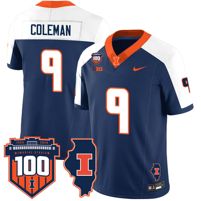 Illinois Football Vapor Jersey - All Stitched