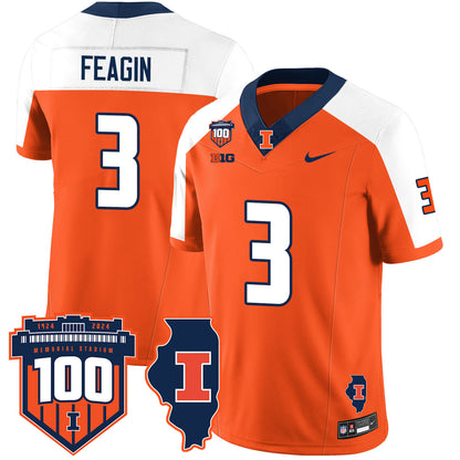 Illinois Football Vapor Jersey - All Stitched