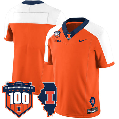 Illinois Football Vapor Jersey - All Stitched