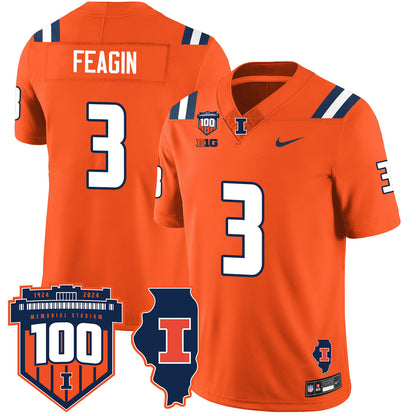 Illinois Football Vapor Jersey - All Stitched