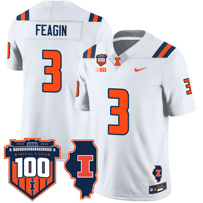 Illinois Football Vapor Jersey - All Stitched