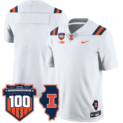 Illinois Football Vapor Jersey - All Stitched