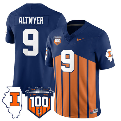 Illinois Football Vapor Jersey - All Stitched