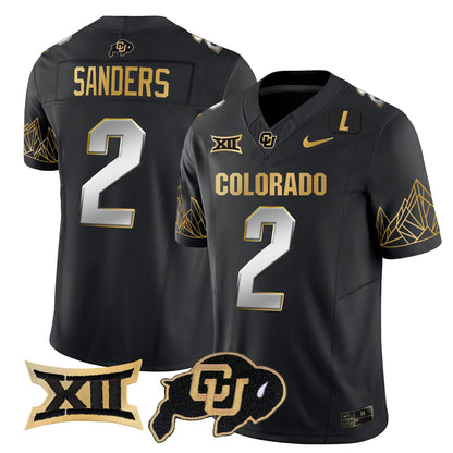 Colorado Buffaloes Big 12 XII Patch Gold Vapor Limited Jersey - All Stitched