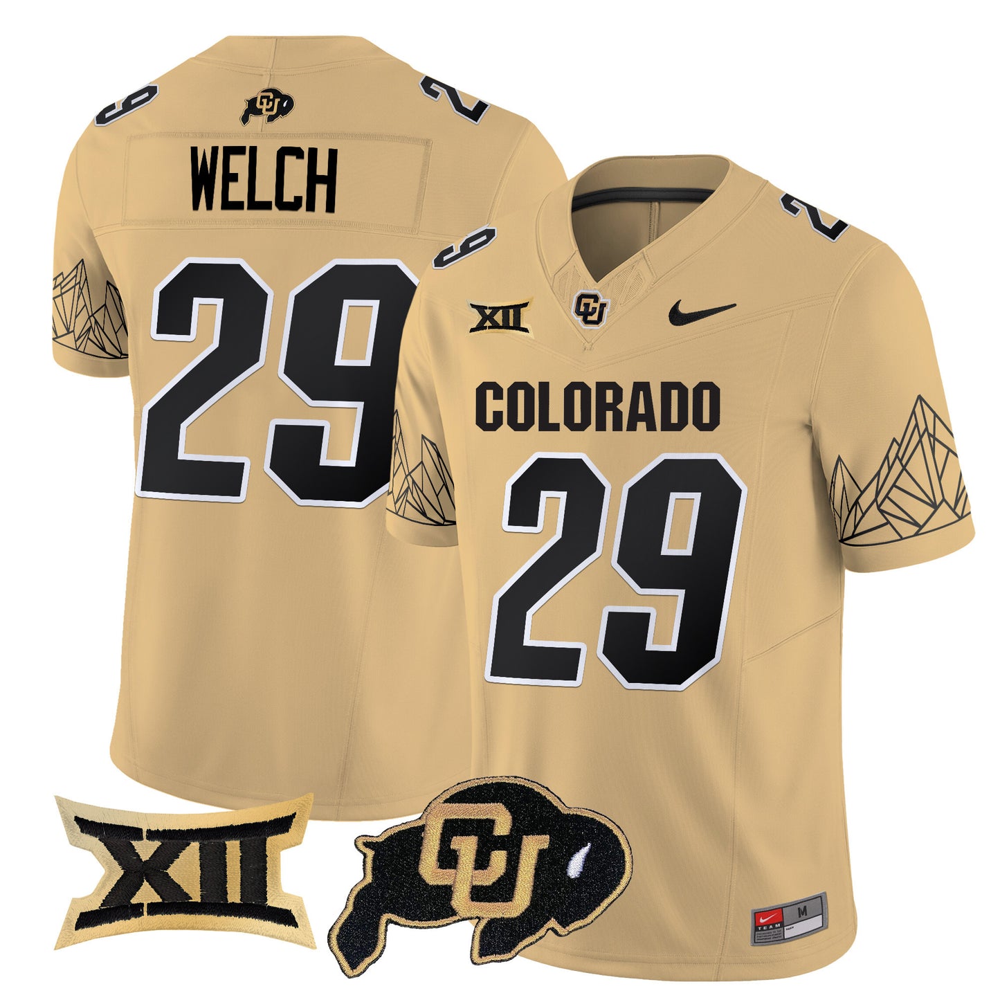 Colorado Buffaloes Vapor Limited Jersey V3 - Big 12 XII Patch - All Stitched