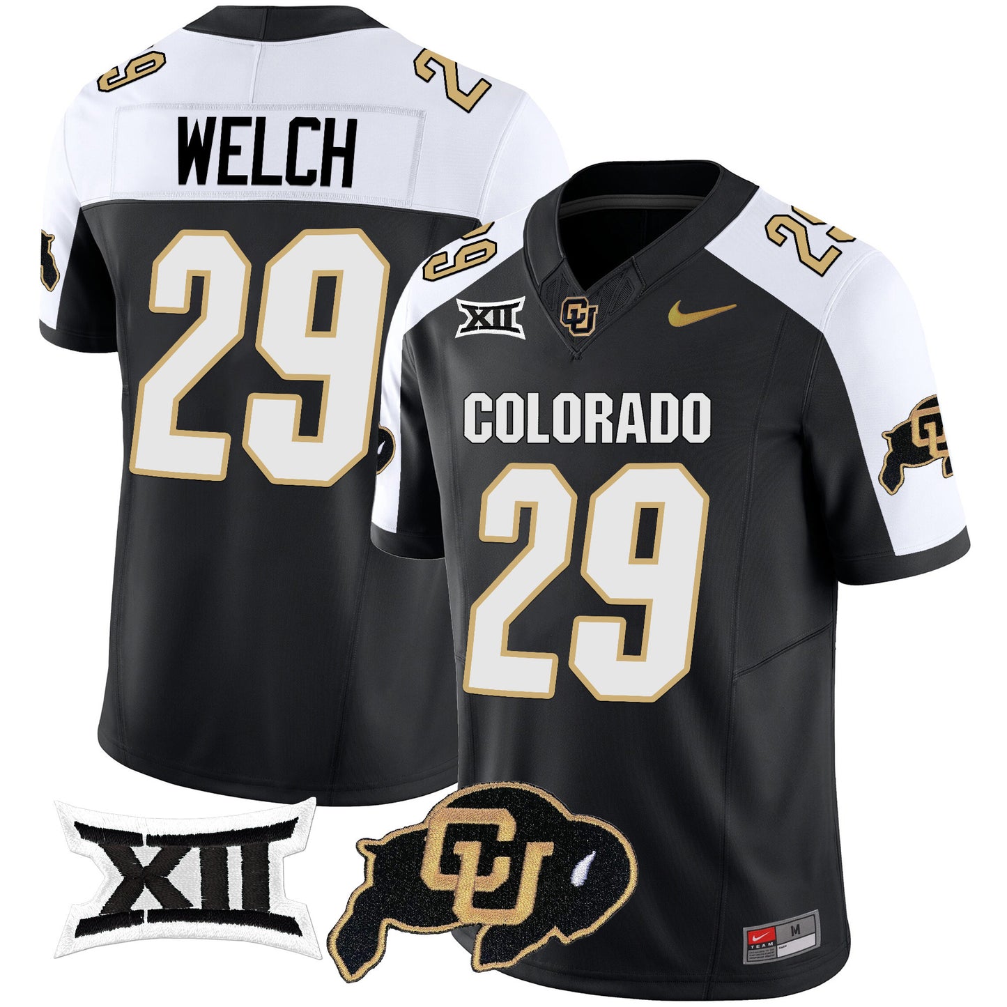 Colorado Buffaloes Vapor Limited Jersey V2 - Big 12 XII Patch - All Stitched