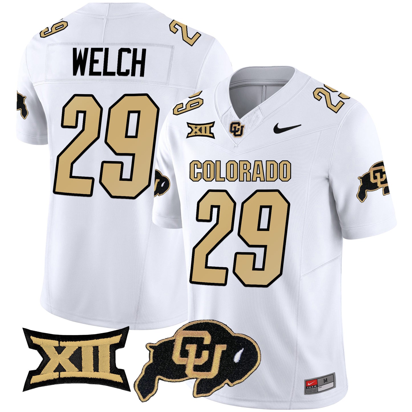 Colorado Buffaloes Vapor Limited Jersey V2 - Big 12 XII Patch - All Stitched