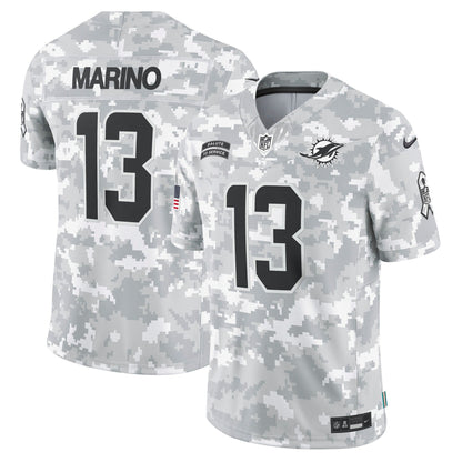 Miami Dolphins 2024 Salute to Service Vapor Limited Jersey - Arctic Camo - All Stitched