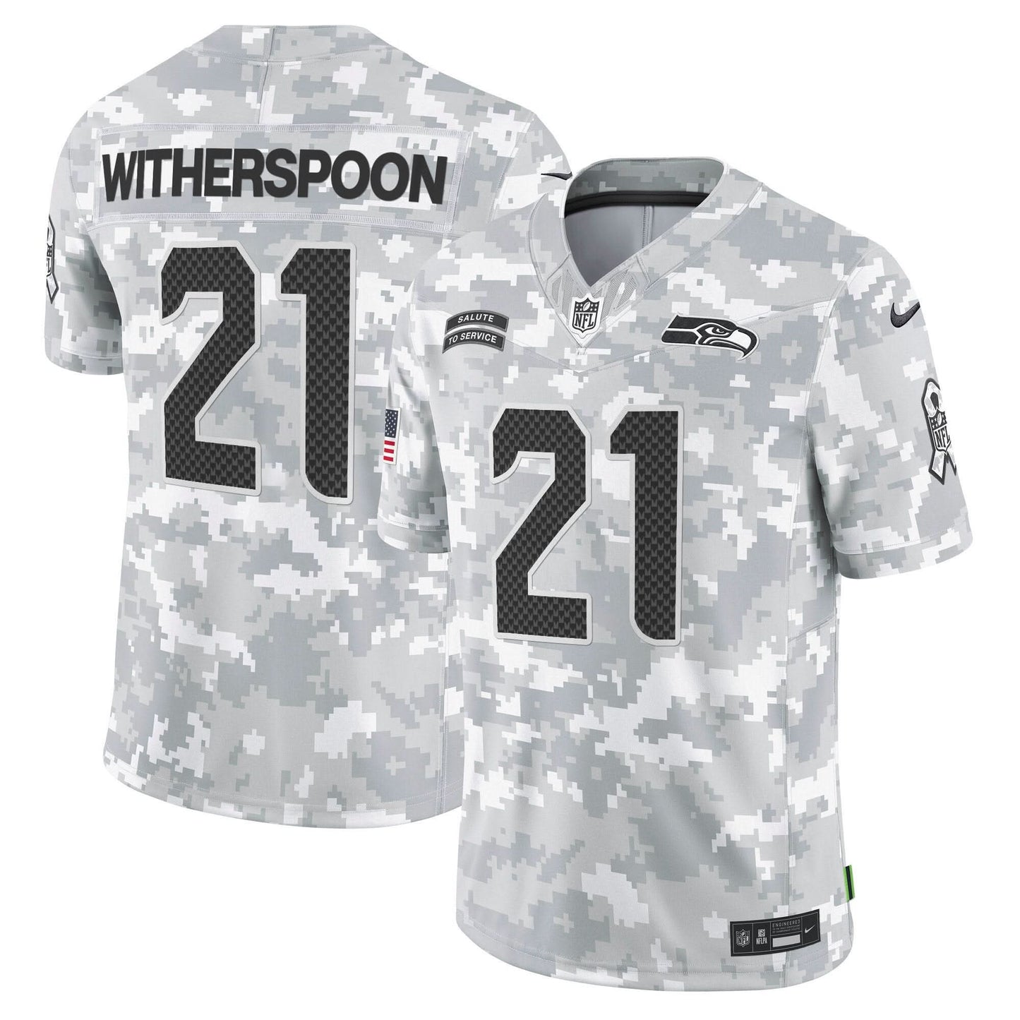 Seahawks 2024 Salute to Service Vapor Limited Jersey - Arctic Camo - All Stitched