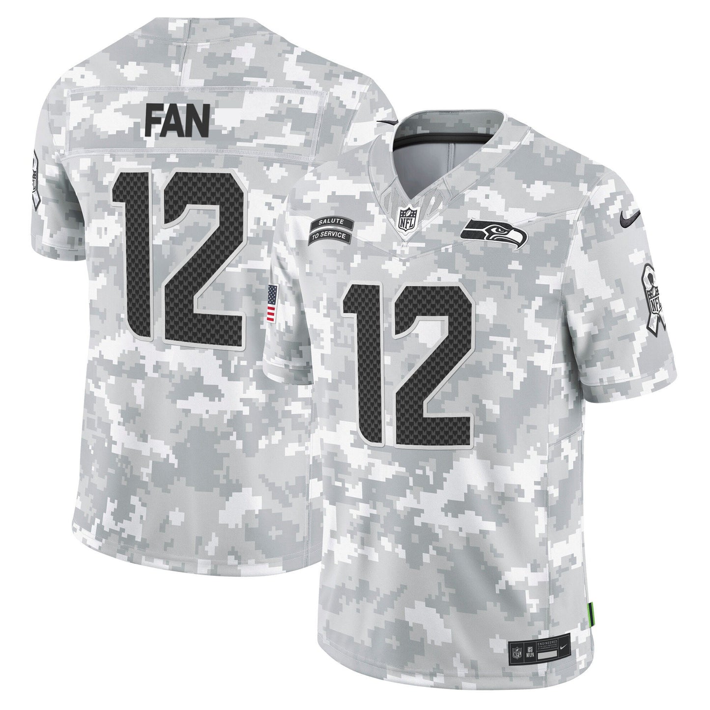 Seahawks 2024 Salute to Service Vapor Limited Jersey - Arctic Camo - All Stitched