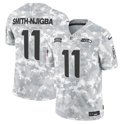 Seahawks 2024 Salute to Service Vapor Limited Jersey - Arctic Camo - All Stitched