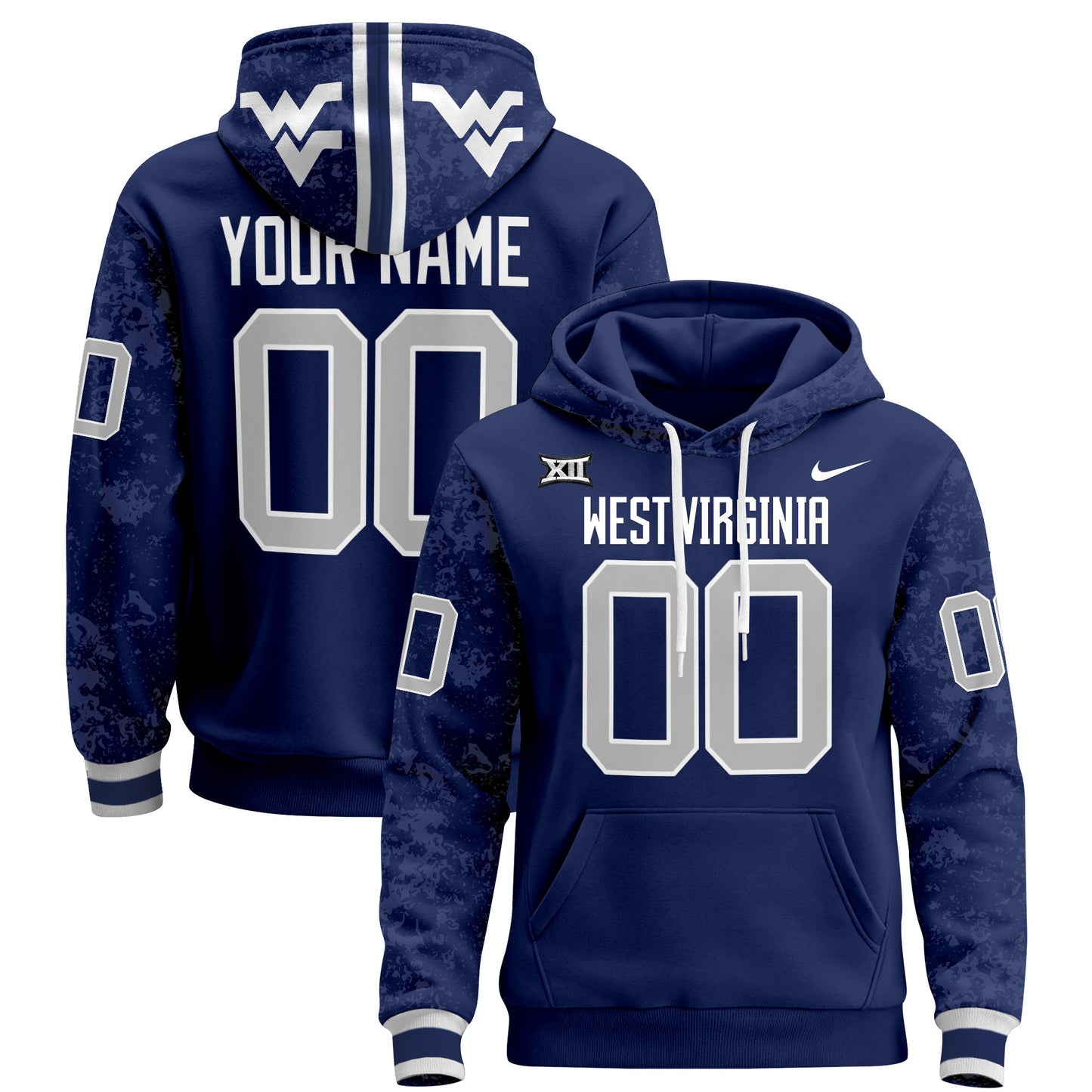 West Virginia Mountaineers 2024 Custom Pullover Hoodie - All Stitched