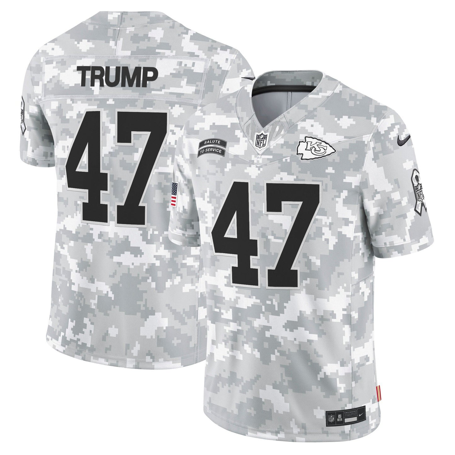 Kansas City Chiefs 2024 Salute to Service Vapor Limited Jersey - All stitched