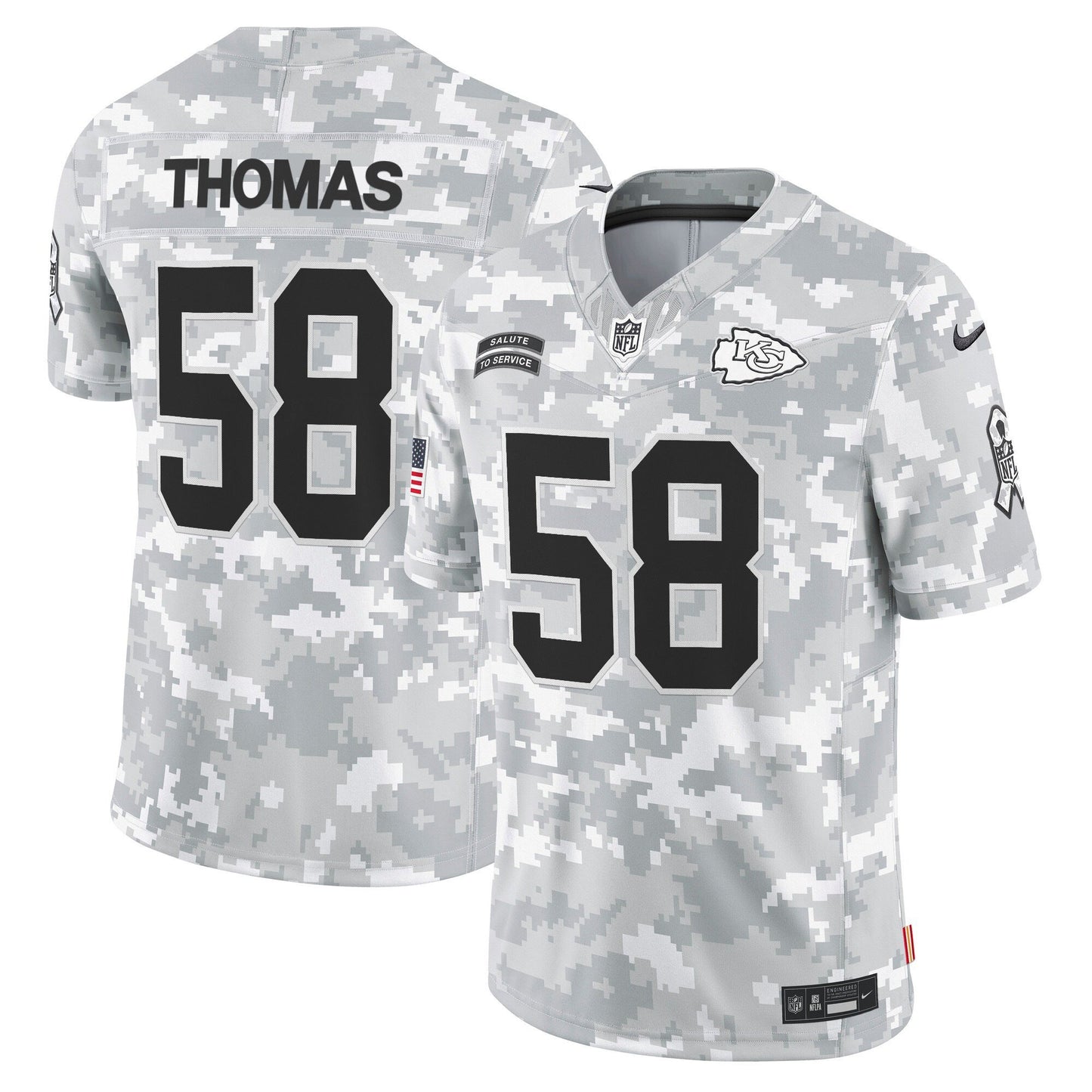 Kansas City Chiefs 2024 Salute to Service Vapor Limited Jersey - All stitched