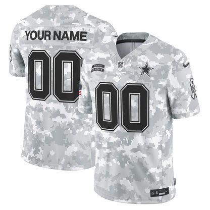 Dallas Cowboys 2024 Salute to Service Vapor Limited Custom Jersey - All stitched