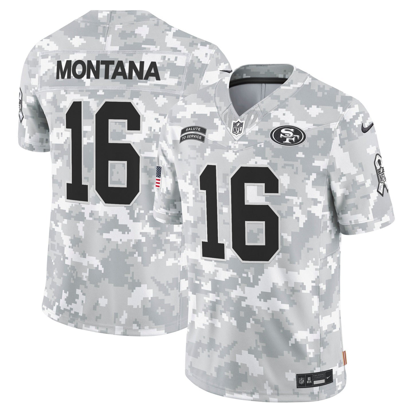 49ers 2024 Salute to Service Vapor Limited Jersey - All stitched