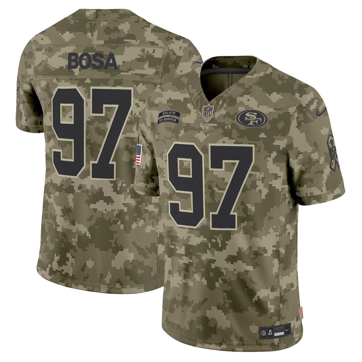 49ers 2024 Salute to Service Vapor Limited Jersey - All stitched