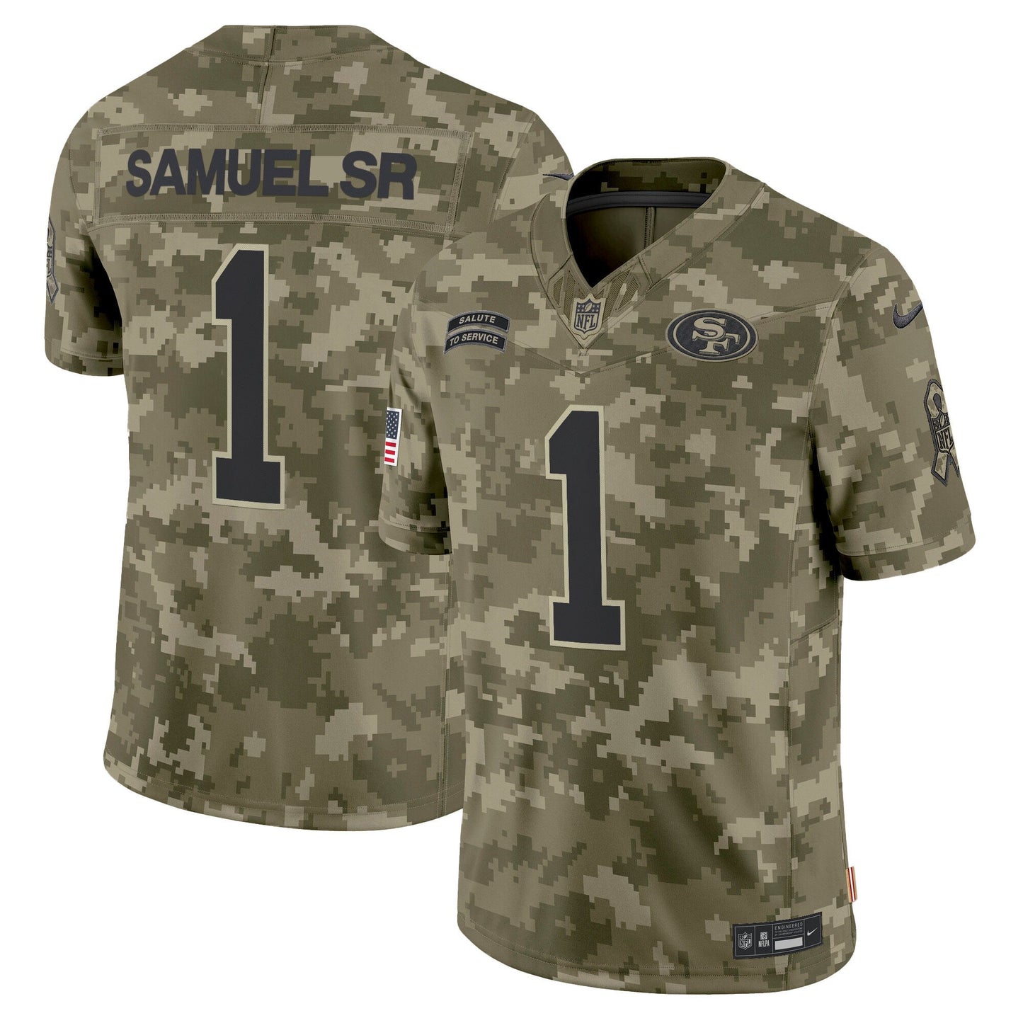 49ers 2024 Salute to Service Vapor Limited Jersey - All stitched