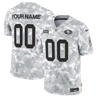 49ers 2024 Salute to Service Vapor Limited Custom Jersey - All stitched