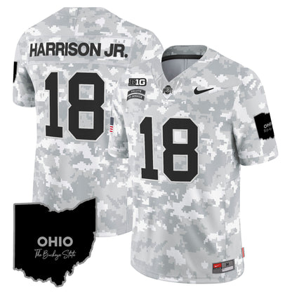 Ohio State Buckeyes 2024 Salute to Service Vapor Limited Jersey - All Stitched