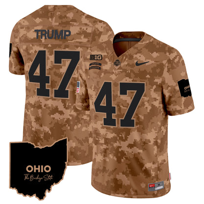 Ohio State Buckeyes 2024 Salute to Service Vapor Limited Jersey - All Stitched