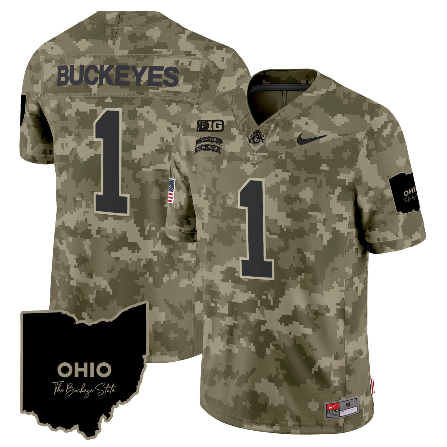 Ohio State Buckeyes 2024 Salute to Service Vapor Limited Jersey - All Stitched