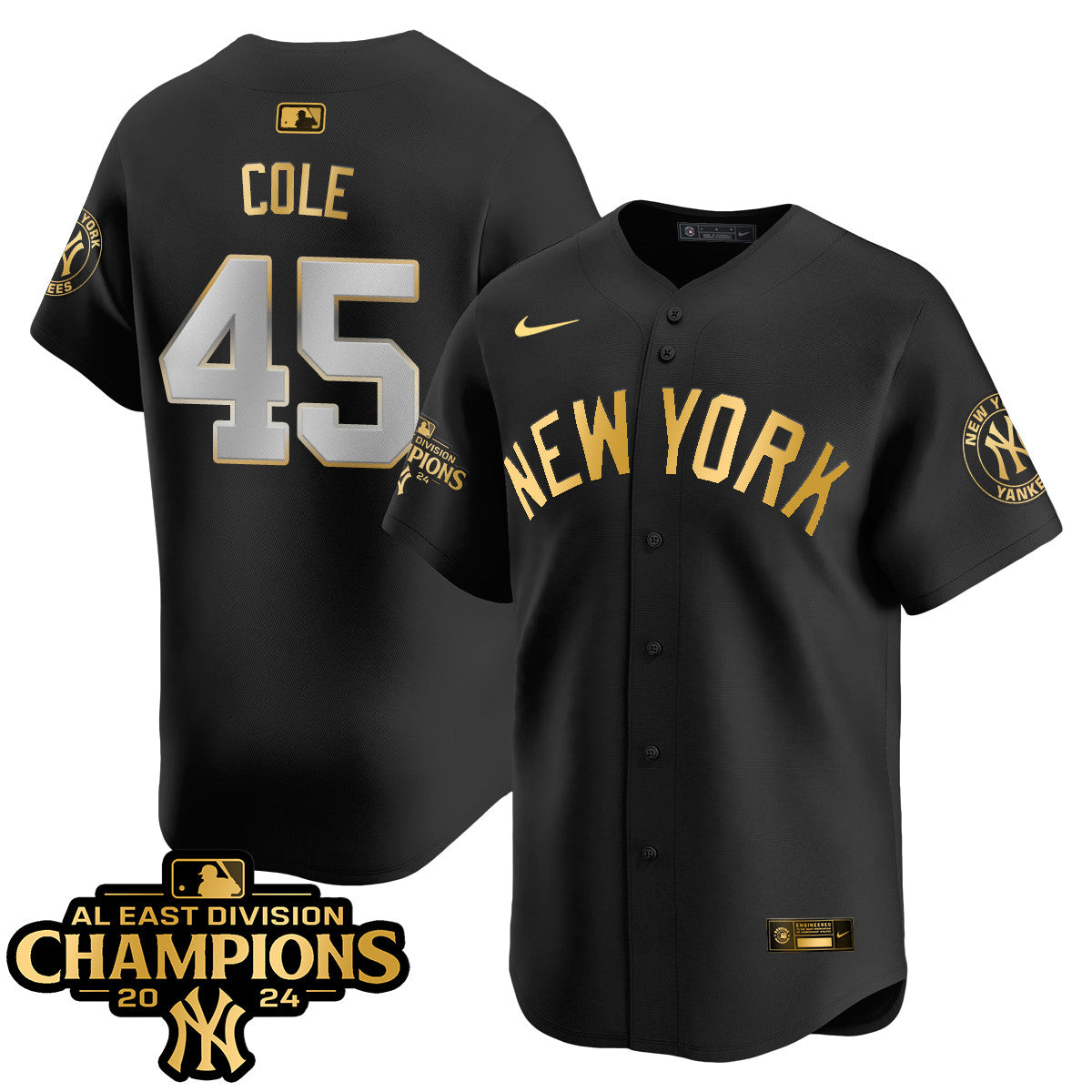 Yankees 2024 AL East Champions Jersey - All Stitched