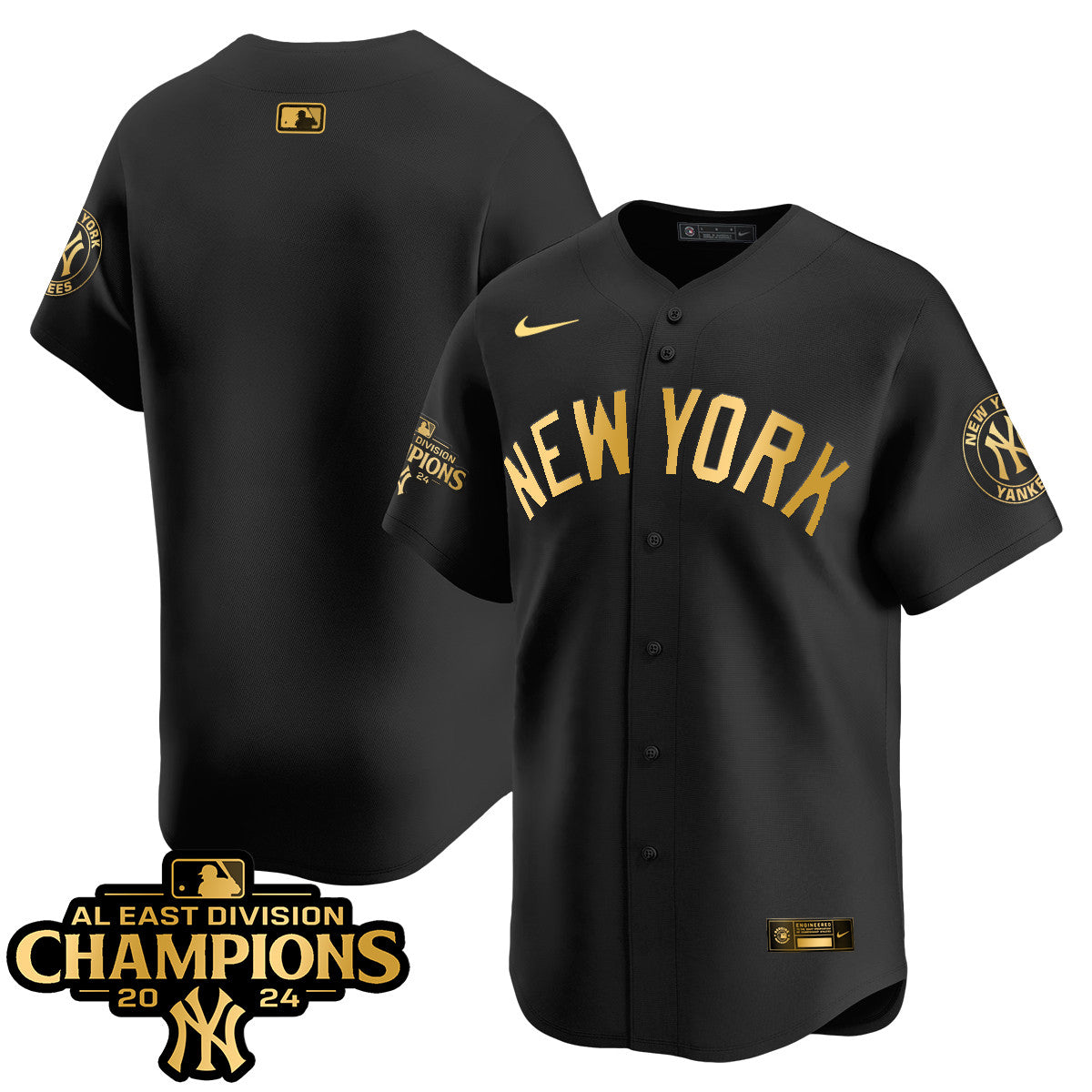 Yankees 2024 AL East Champions Jersey - All Stitched