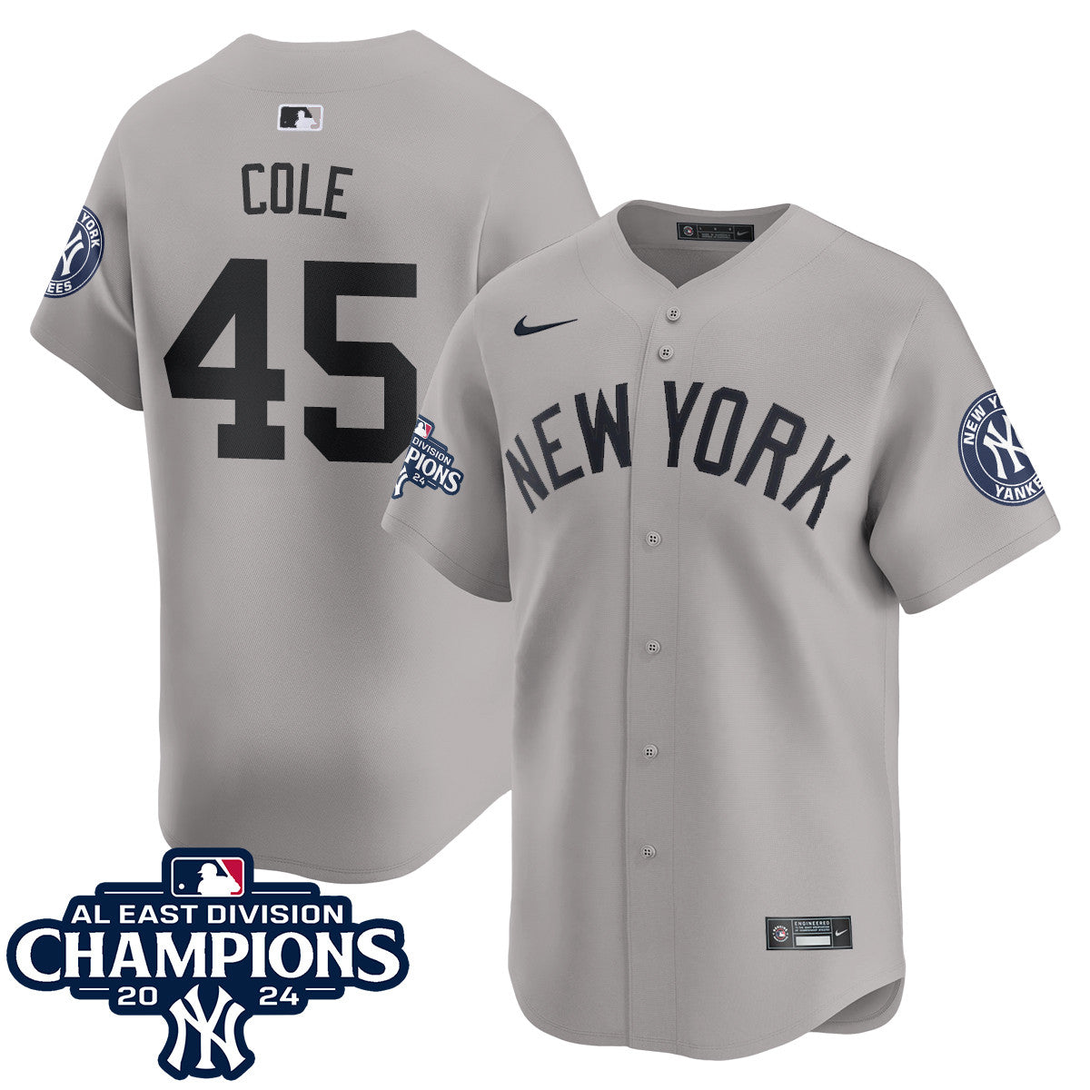 Yankees 2024 AL East Champions Jersey - All Stitched