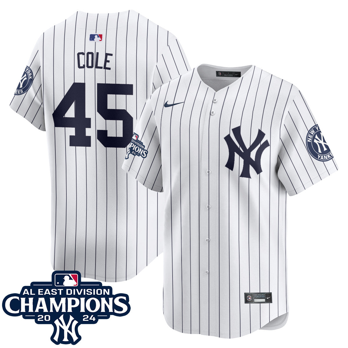 Yankees 2024 AL East Champions Jersey - All Stitched